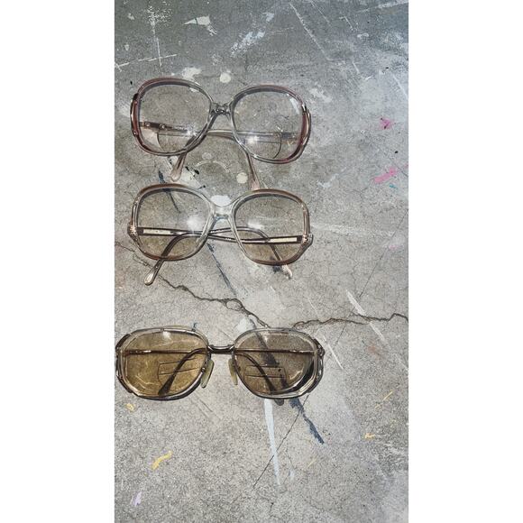 Vintage Lot Glasses 70s, Frames 3 pair, Retro 80s - Picture 1 of 11